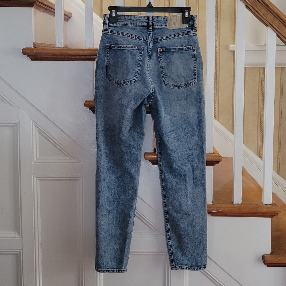 H&M & DENIM Blue Mom Jeans Ultra High Waist Size 6 - Picture 2 of 7